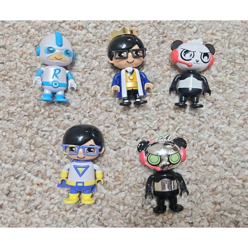 Ryans World 3in Action Figures Lot of 5 Red Titan Combo Panda Bonkers Toy Co